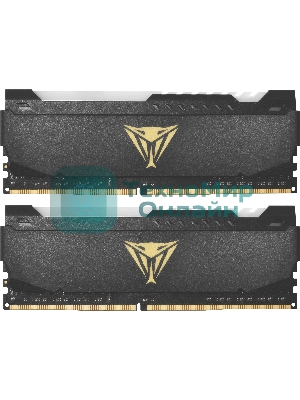 Оперативная память Patriot Viper Steel, DDR4, 32GB (2x16GB), 3600MHz, CL20, DIMM, с радиатором, RGB, черный