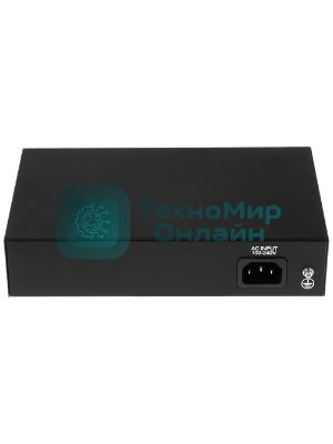 Коммутатор GIGALINK GL-SW-G005-04P(BT) - неуправляемый, 4 PoE (802.3af/at/BT) порта 10/100/1000 Мбит/с (1 порт до 60Вт, 3-4 порт до 250м cat6), 2 SFP порта 1000 Мбит/с, 120Вт