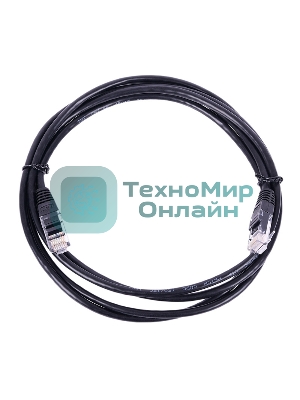 Патч-корд Lanmaster UTP TWT-45-45-0.5-BK вилка RJ-45-вилка RJ-45 кат.5е 0.5м черный ПВХ (уп.:1шт)