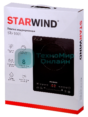 Индукционная плитка Starwind STI-1001 черный стеклокерамика (настольная)