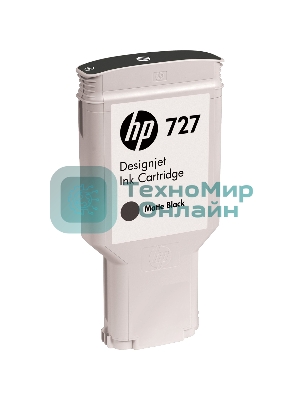 Картридж струйный HP 727 C1Q12A черный матовый, 300мл, для Designjet T920/T1500/T2500