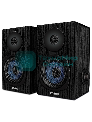 Акустическая система 2.0 SVEN SPS-576 черные (2x4W, Bluetooth, дерево)