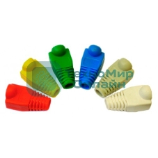 Защитные колпачки для кабеля 6,0мм cat.5, на соединение коннектора с кабелем, красный, 100 шт. в пчк