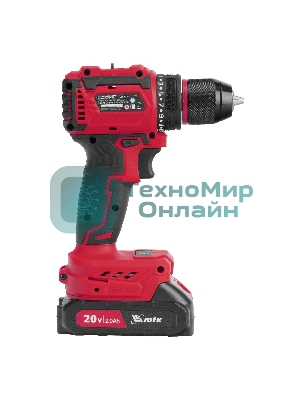 Дрель-шуруповерт MTX CDS-BL-20, 20 В, 2 Ач, 50 Нм, бесщеточный