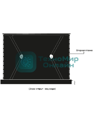 Экран Cactus 148x263см FloorRising CS-PSFRCLR-263X148 16:9 напольный рулонный черный (моторизованный привод)