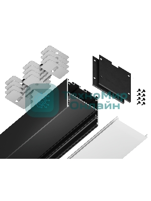 Алюминиевый профиль Ambrella light GP3100BK черный 2000*50*50