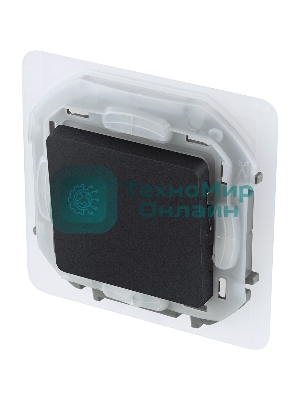 Переключатель IP44 10AX 250 В антрацит