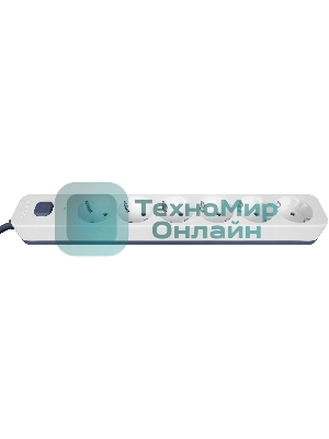 Сетевой фильтр Powercom SP-06W 1,8 м 1.8м (6 розеток) белый/серый (коробка)