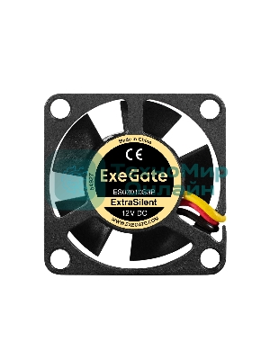 Вентилятор для корпуса ExeGate ExtraSilent ES03010S3P черный, 30 мм, 10000 об/мин, 27 дБ, 3 pin
