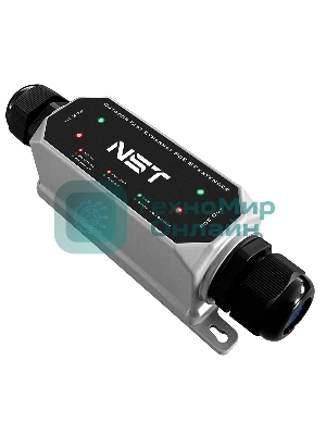 Уличный Ultra PoE удлинитель Fast Ethernet до 250м на 1 порт. Порты Ethernet: Вход - 1x10/100Base-T RJ45; Выход - 1x10/100Base-T RJ45. Порты PoE: Вход - 1xIEEE 802.3af/at/bt/Passive POE (до 120W); Выход - 1xIEEE 802.3af/at/bt (до 90W). Автоматическое определение PoE устройств. PoE WatchDog (Антизависание PoE устройств). Встроенная грозозащита 6kV. Максимальная длина сегмента линии - 250м (скорость 10Мбит/c)/150м (скорость 100Мбит/c). Возможность последовательного подключения до 5 устройств
