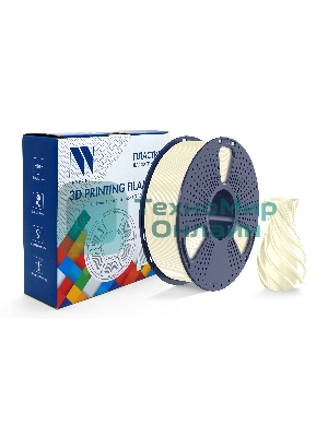 Филамент NVPrint TPU Silk Cream White для 3D печати диаметр 1.75мм длина 330 метров масса 1 кг