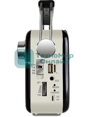 Радиоприемник SVEN SRP-505 (4 Вт, FM/AM/SW, USB, SD/microSD, Bluetooth, 1200 мА·ч)черный