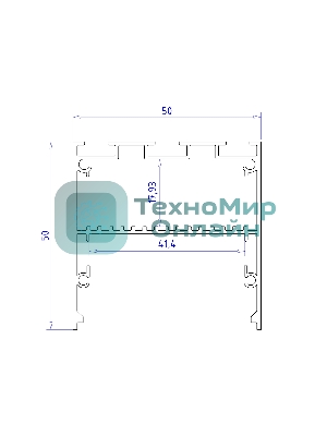 Алюминиевый профиль Ambrella light GP3100BK черный 2000*50*50