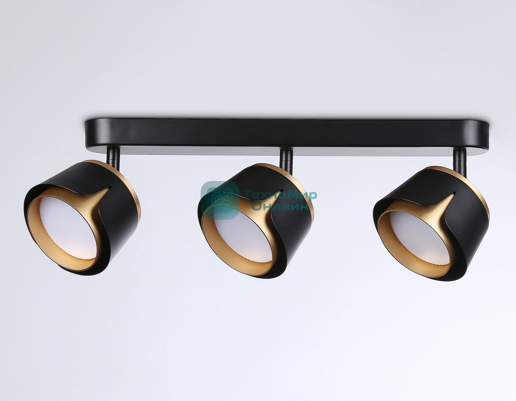 Светильник Ambrella light TN71237/3 BK/GD черный/золото GX53/3 380*100*147