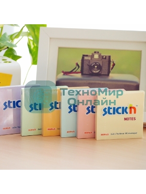 Блок самоклеящийся бумажный Stick`n 21007 76x76 мм, 100 листов, 70 г/м2, пастель, желтый