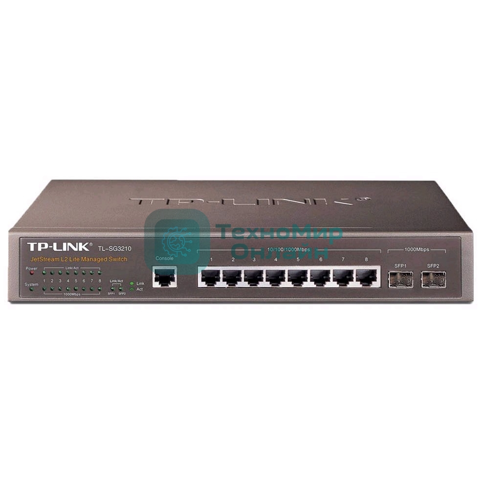 Коммутатор TP-Link SMB TL-SG3210 JetStream 8-Port Gigabit L2 Lite Managed Switch with 2 SFP Slots
