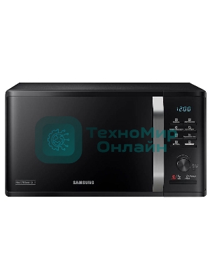 Микроволновая печь Samsung MG23K3575AK черный, 23 л, 800 Вт, переключатели - кнопки, поворотный механизм