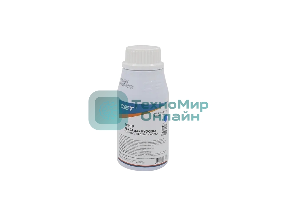 Тонер для Kyocera ECOSYS M5521cdn/M5526cdw/P5021cdn/P5026cd Cyan (PK294) 50г/бут. (TK-5220C/TK-5230C/TK-5240C) Japan CET