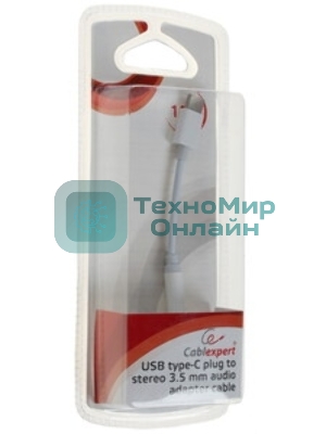 Кабель-переходник AUX Cablexpert CCA-UC3.5F-AL Type-C(M)/Jack3.5(F), алюминий+нейлон.оплётка, 0.15м, пакет