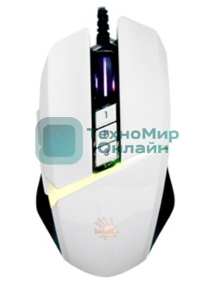 Мышь проводная A4Tech Bloody W60 Max белый, 10000 dpi, USB, кнопки - 10