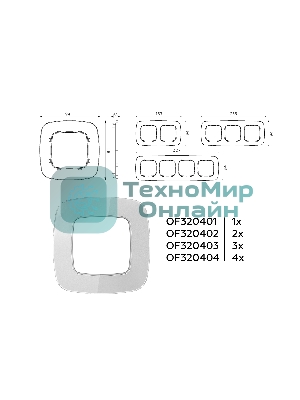 Рамка OMEGA Radian (Серебро Стекло органическое) 4-ая OF320404