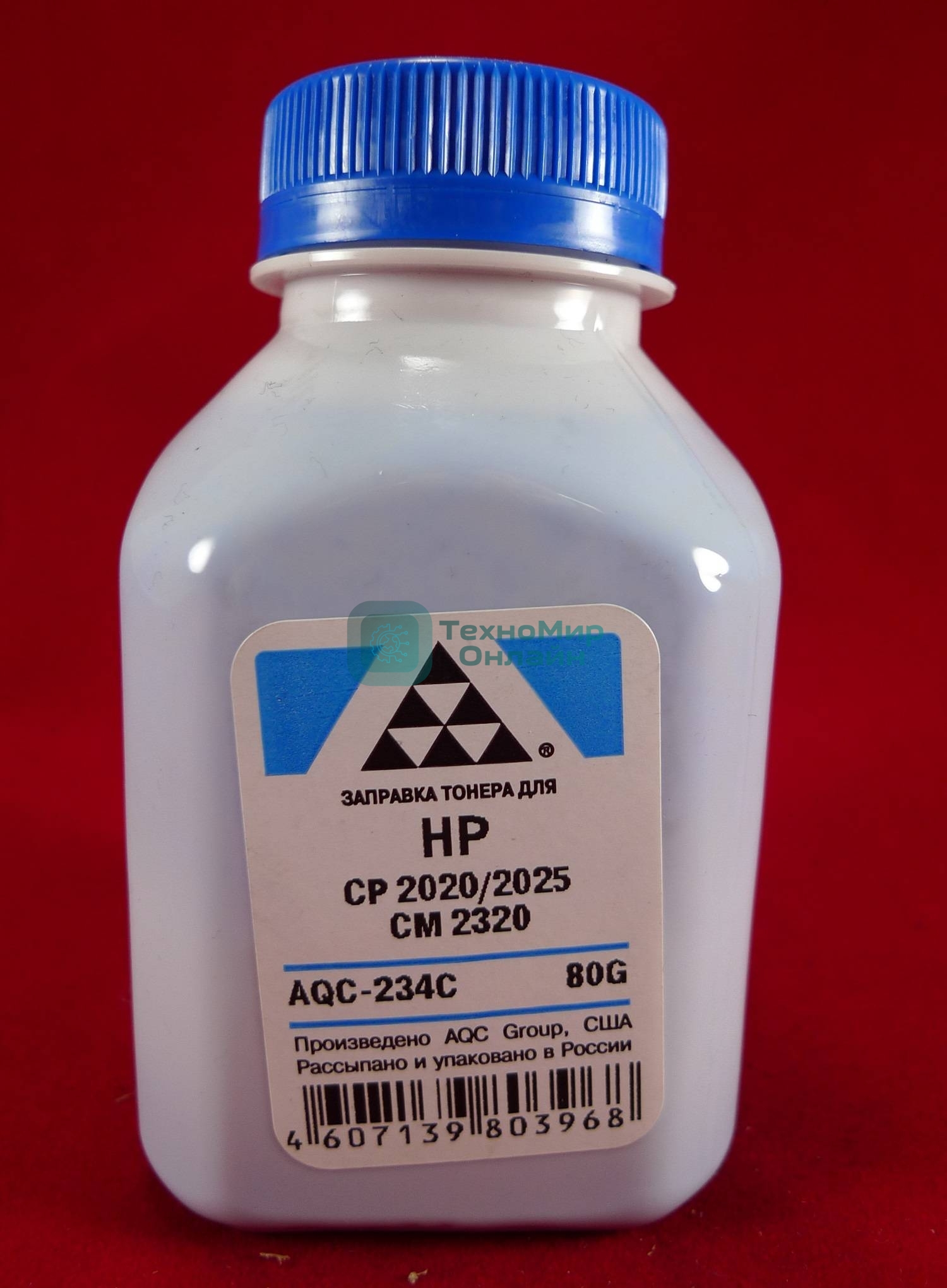 Тонер HP CP2020/2025/CM2320 Cyan, (фл.80г.) AQC фас. Россия