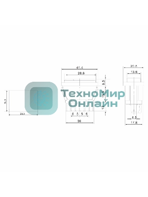 Выключатель (стеклоподъемника) Rexant клавишный 12V 20А (5с) (ON)-OFF-(ON) черный с подсветкой