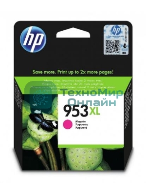 Картридж струйный HP 953XL F6U17AE пурпурный для HP OJP 8710/8715/8720/8730/8210/8725 (1600 стр.)