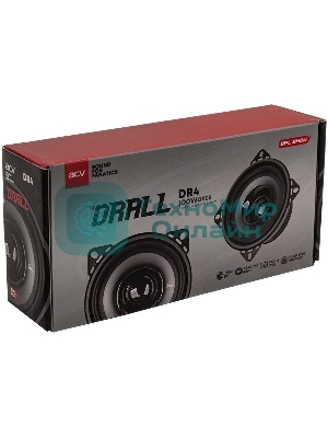 Колонки автомобильные ACV DRALL DR4 (без решетки) 100Вт 94дБ 3Ом 10см (4дюйм) (ком.:2кол.) широкополосные однополосные