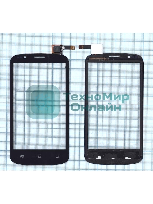 Сенсорное стекло (тачскрин) для DNS S4504, черное