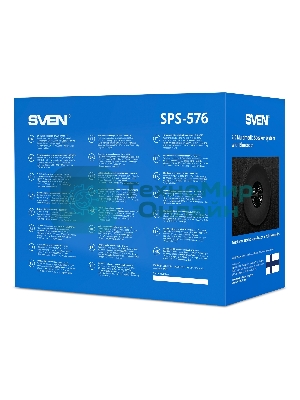 Акустическая система 2.0 SVEN SPS-576 черные (2x4W, Bluetooth, дерево)