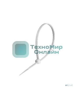 Стяжка (хомут) нейлоновая ExeGate CV66-120x2.5W (нейлон 6.6, 120x2.5 мм, неоткрывающаяся, halogen free, -40°C - +85°C, белая, 100 шт)