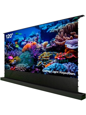 Экран Cactus 148x263см FloorRising CS-PSFRCLR-263X148 16:9 напольный рулонный черный (моторизованный привод)