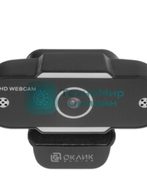 Веб-камера OKLICK OK-C012HD 1280x720, 30 кадр/с, USB Type-A, микрофон, универсальное крепление