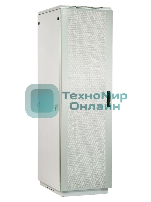 Шкаф коммутационный ЦМО ШТК-М-42.6.8-4ААА 42U 600x820 мм пер. дв. перфор. задн. дв. стал. лист 2 бок. пан. направл. под закл. гайки 550 кг серый