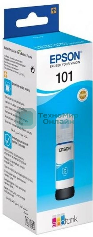 Картридж струйный Epson L101 C13T03V24A синий (70мл) для Epson L4150/L4160/L6160/L6170/L6190