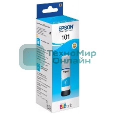 Картридж струйный Epson L101 C13T03V24A синий (70мл) для Epson L4150/L4160/L6160/L6170/L6190