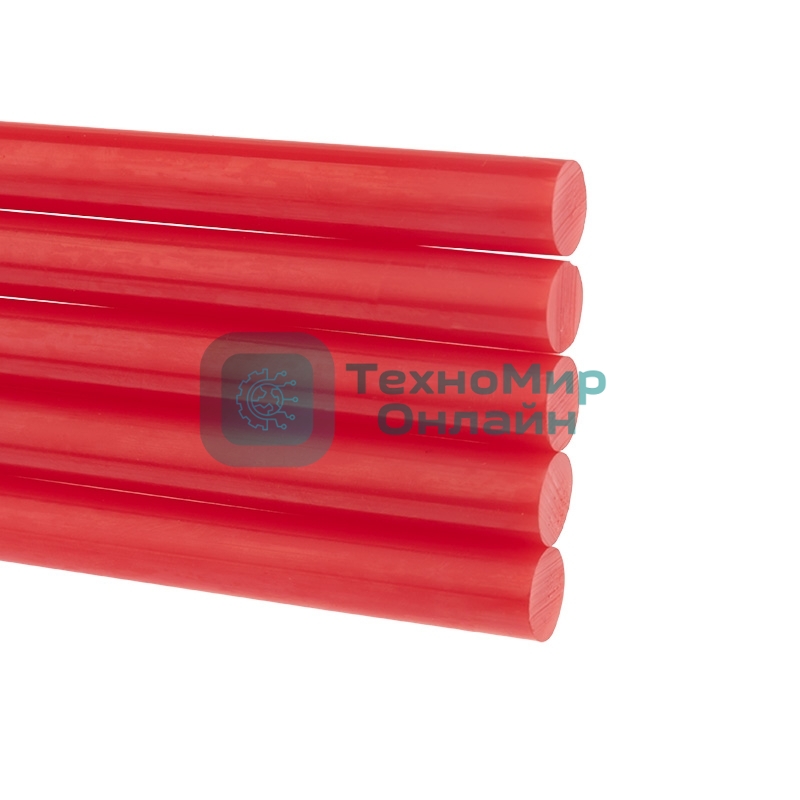 Клеевые стержни Rexant, Ø11 мм, 100 мм, красные, 6 шт., блистер