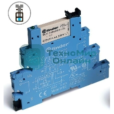 Реле электромеханическое интерфейсный модуль 1CO 6А AgNi 24В DC (чувствит.) IP20 винт. клеммы FINDER 385170240050