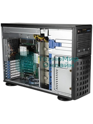 Серверная платформа Supermicro SYS-740P-TR 4U noCPU(2)3rd GenScalable/TDP 270W/no DIMM(18)/SATARAID HDD(8)LFF/2x1GbE/2x1200W
