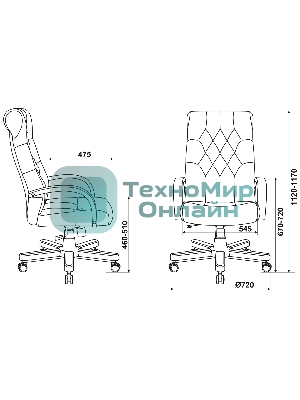 Кресло Бюрократ T-9928WALNUT/ECO черный, экокожа