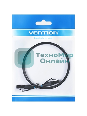 Патч-корд Vention прямой UTP cat.6, RJ45 - 8м. плоский черный