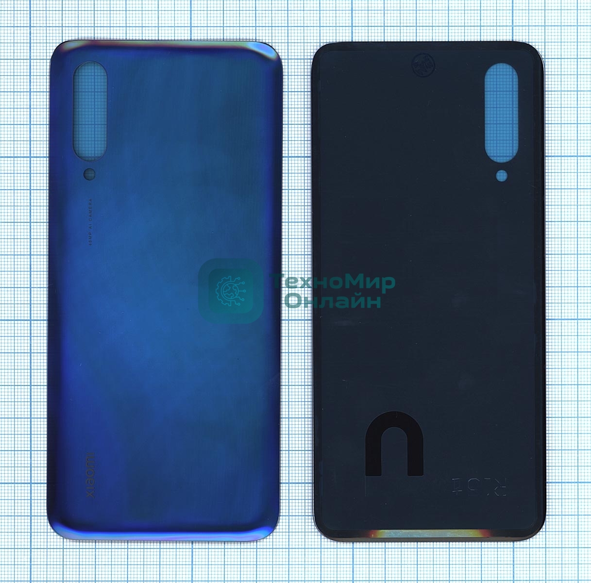 Задняя крышка для Xiaomi CC9/MI9 Lite синий