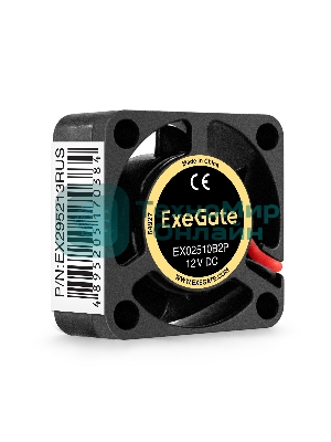 Вентилятор для корпуса ExeGate EX02510B2P черный, 25 мм, 10500 об/мин, 23.2 дБ, 2 pin