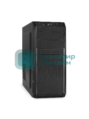 Компьютерный корпус Miditower ExeGate XP-334UC (ATX, без БП, 1хUSB/1хUSB 3.0/1хTypeC, аудио, черный)