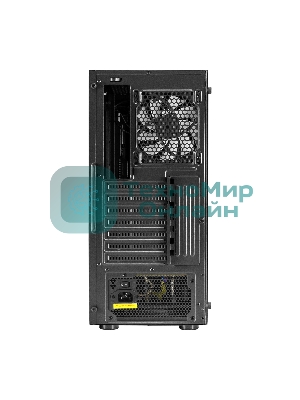 Компьютерный корпус Miditower ExeGate EVO-9211-600NPX (ATX, БП 600NPX с вент. 12см, с окном, 2хUSB+1хUSB3.0, HD аудио, черный, 1 вент. с RGb подсветкой)
