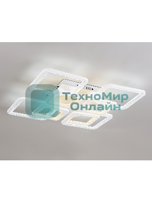 Потолочный светодиодный светильник FA4423/4+4 WH белый 150W 3000K+6400K/4200K/6400K+3000K 580*580*120 (ПДУ ИК)