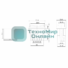 Выключатель (стеклоподъемника) Rexant клавишный 12V 20А (5с) (ON)-OFF-(ON) черный