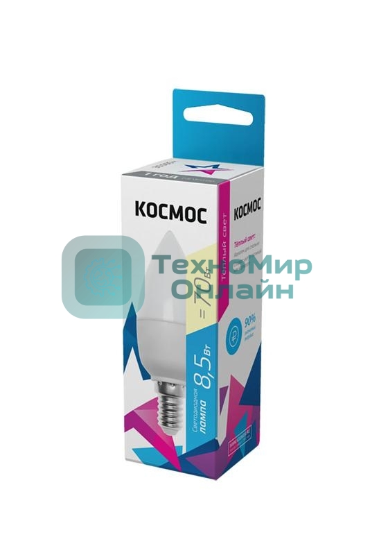 Лампа светодиодная Космос LED BASIC CN 8.5Вт 220В E14 3000К
