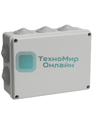 Коробка распаячная ОП 190х140х70 IP55 КМ41244 RAL7035 (10 гермовводов) IEK UKO11-190-140-070-K41-55